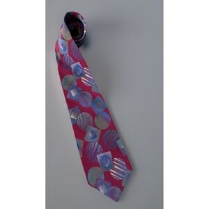 Karl Lagerfeld Neckwear Tie Vintage Colorful Abstract Pattern USA 100% Silk JBHS